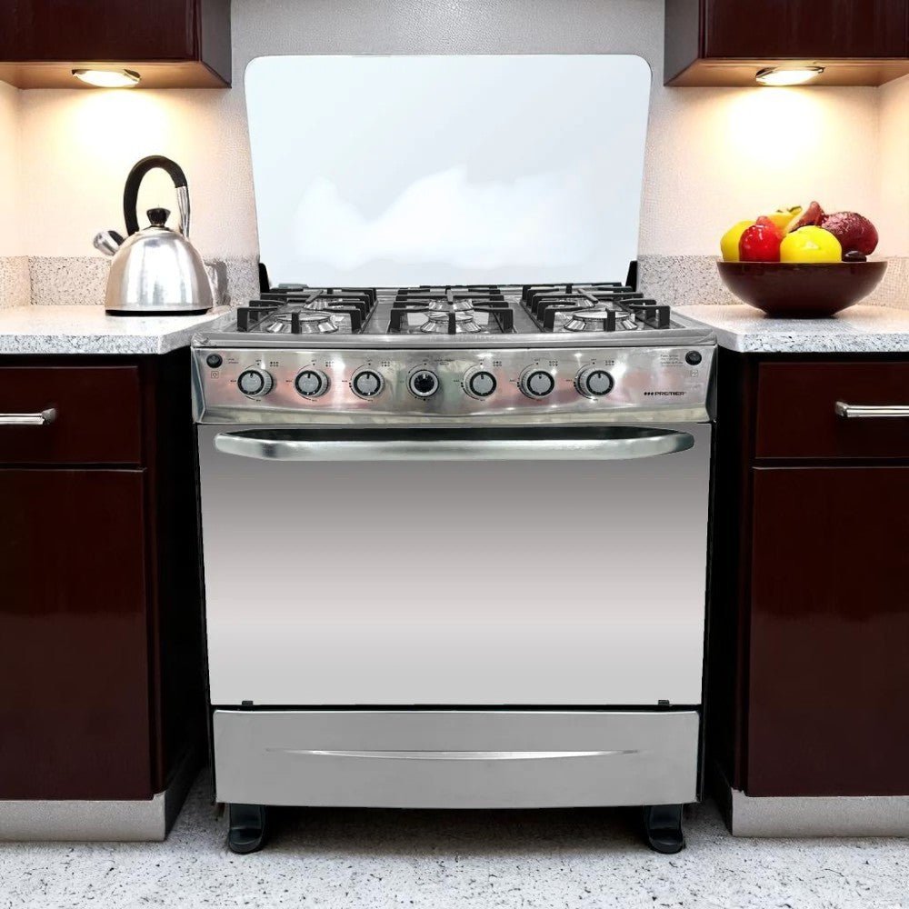Estufa A Gas 30" / 6 Quemadores / Horno de Gas / Negro - Premier - Titan.com.pa - 7453064743384
