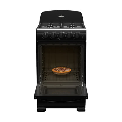 Estufa A Gas Mabe 20" / 4 Quemadores / Inoxidable / Negra - Mabe - Titan.com.pa - 7861032328660