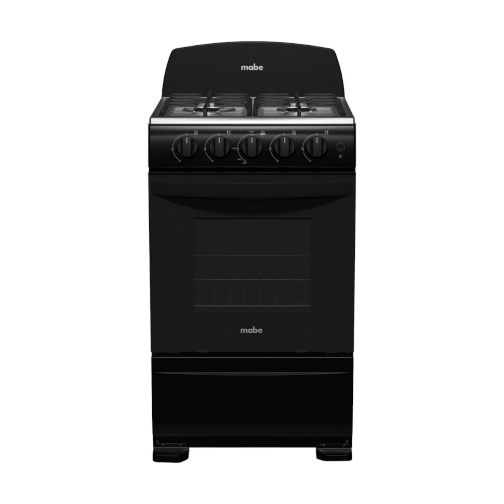Estufa A Gas Mabe 20" / 4 Quemadores / Inoxidable / Negra - Mabe - Titan.com.pa - 7861032328660