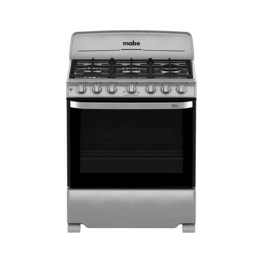 Estufa a Gas Mabe 30" Pulgadas 6 Quemadores Encendido Eléctrico Gris - MABE - 11121547