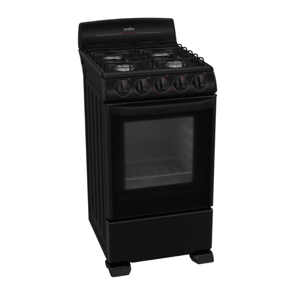Estufa a Gas Mabe de 20" / 4 Quemadores / Negra - Mabe - Titan.com.pa - 757638392075