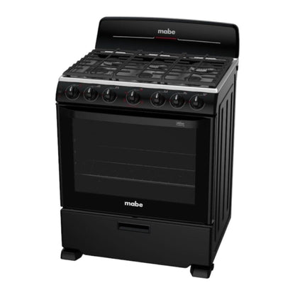 Estufa a Gas Mabe de 30" / 6 Quemadores / Negro / EM7658BFIN2 - Mabe - Titan.com.pa - 757638397063