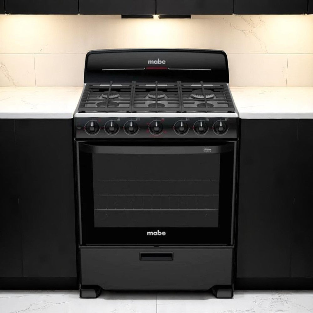 Estufa a Gas Mabe de 30" / 6 Quemadores / Negro / EM7658BFIN2 - Mabe - Titan.com.pa - 757638397063