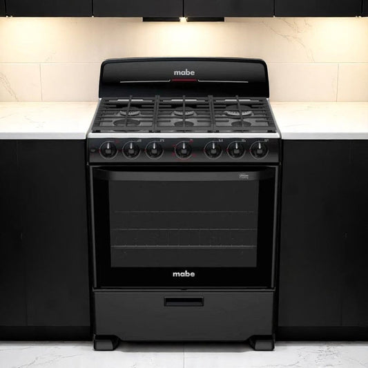 Estufa a Gas Mabe de 30" / 6 Quemadores / Negro / EM7658BFIN2 - Mabe - Titan.com.pa - 757638397063