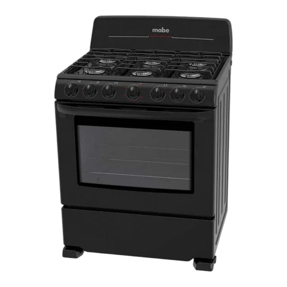 Estufa a Gas Mabe Negro / 6 Quemadores / 30" - Mabe - Titan.com.pa - 757638396783