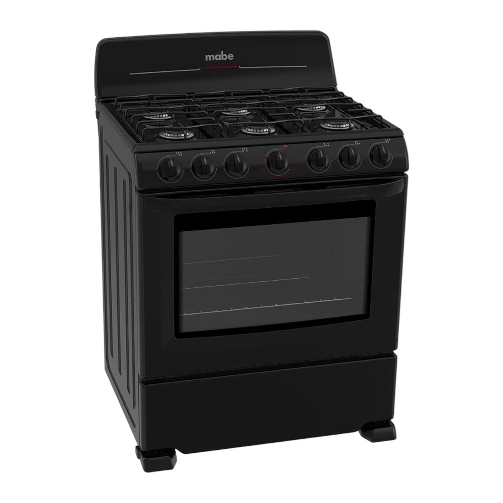 Estufa a Gas Mabe Negro / 6 Quemadores / 30" - Mabe - Titan.com.pa - 757638396783