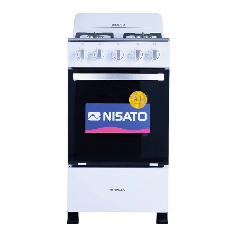 Estufa a Gas Nisato 20 / 4 Quemadores / Blanca - Nisato - Titan.com.pa - 101510053101