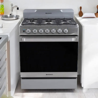 Estufa a Gas Nisato 6 Quemadores 30” /Acero Inoxidable con Air Fryer - Nisato - Titan.com.pa - 116000187204