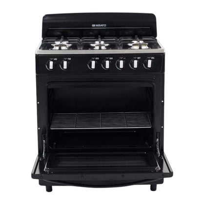 Estufa a Gas Nisato de 30" / Con Respaldar / Negra - Nisato - Titan.com.pa - 115100545204