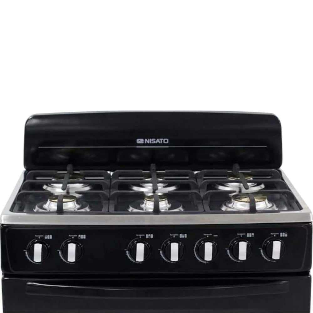 Estufa a Gas Nisato de 30" / Con Respaldar / Negra - Nisato - Titan.com.pa - 115100545204