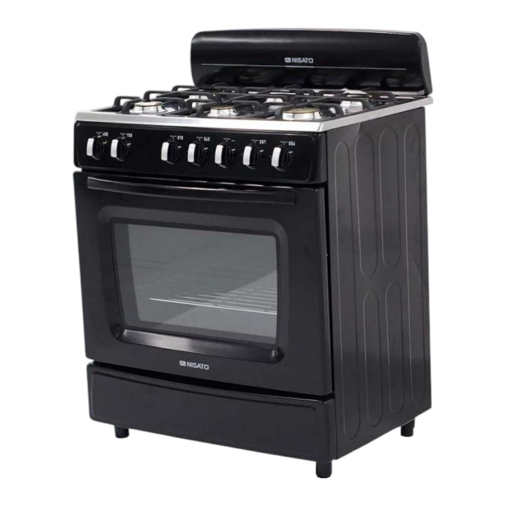 Estufa a Gas Nisato de 30" / Con Respaldar / Negra - Nisato - Titan.com.pa - 115100545204