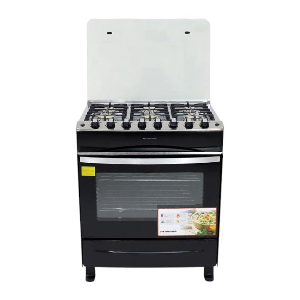 Estufa A Gas Premier / 6 Quemadores / Negro / 30" - Premier - Titan.com.pa - 7453064710713