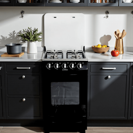Estufa a Gas Premier de 4 Quemadores / Negra / Tapa de Vidrio - Premier - Titan.com.pa - 7453064717316