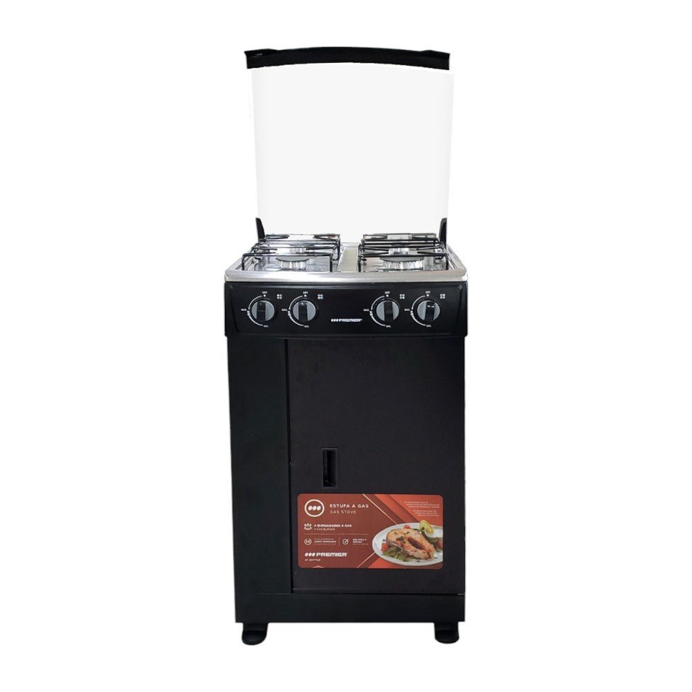 Estufa A Gas Premier de 4 Quemadores / Negro / Con Compartimiento - Premier - Titan.com.pa - 7453064739257