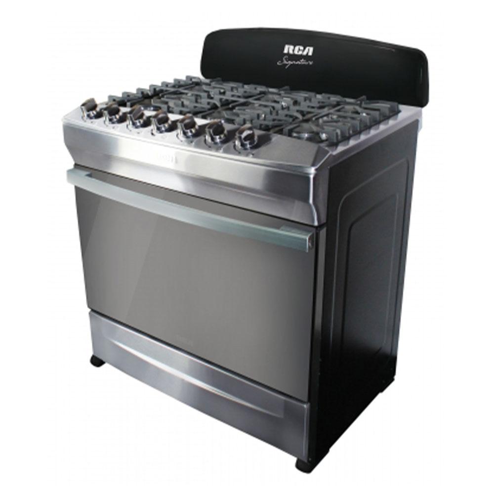 Estufa A Gas Rca 30" 6 Quemadores Acero Inox