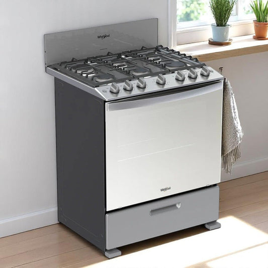 Estufa a Gas Whirlpool / 6 Quemadores / 30" / Acero Inoxidable - Whirlpool - Titan.com.pa - 7501545631368