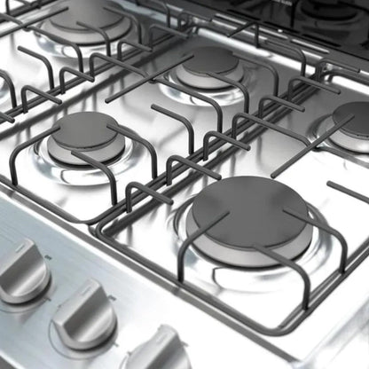 Estufa a Gas Whirlpool de 30" / Negra / 6 Quemadores - Whirlpool - Titan.com.pa - 7501545631320