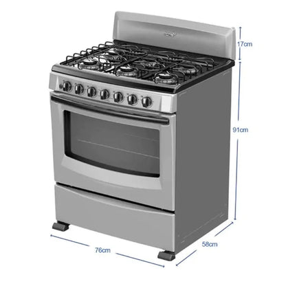 Estufa Acros 30" de 6 Quemadores - Gris - Acros - Titan.com.pa - 7501545587160