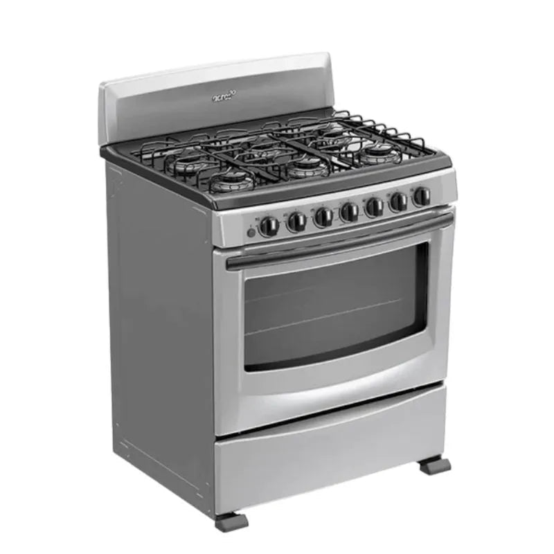 Estufa Acros 30" de 6 Quemadores - Gris - Acros - Titan.com.pa - 7501545587160