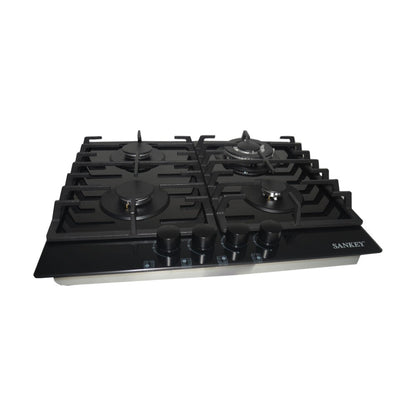 Estufa Empotrable Sankey 24” / 4 Quemadores / Vidrio Templado Negro - Sankey - Titan.com.pa - 7453118904297