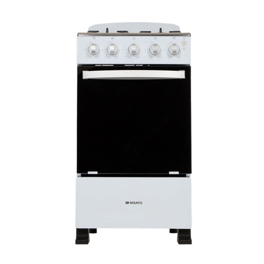 Estufa Nisato 20" Pulgadas 4 Quemadores Blanco con Respaldo - NISATO - 10889684