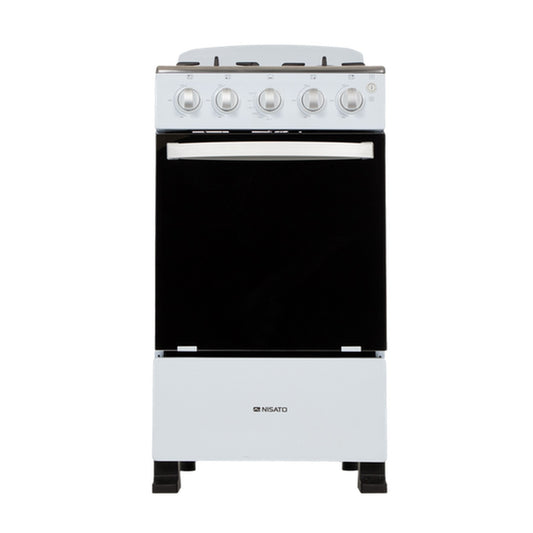 Estufa Nisato 20" Pulgadas 4 Quemadores Blanco con Respaldo - NISATO - 10889684