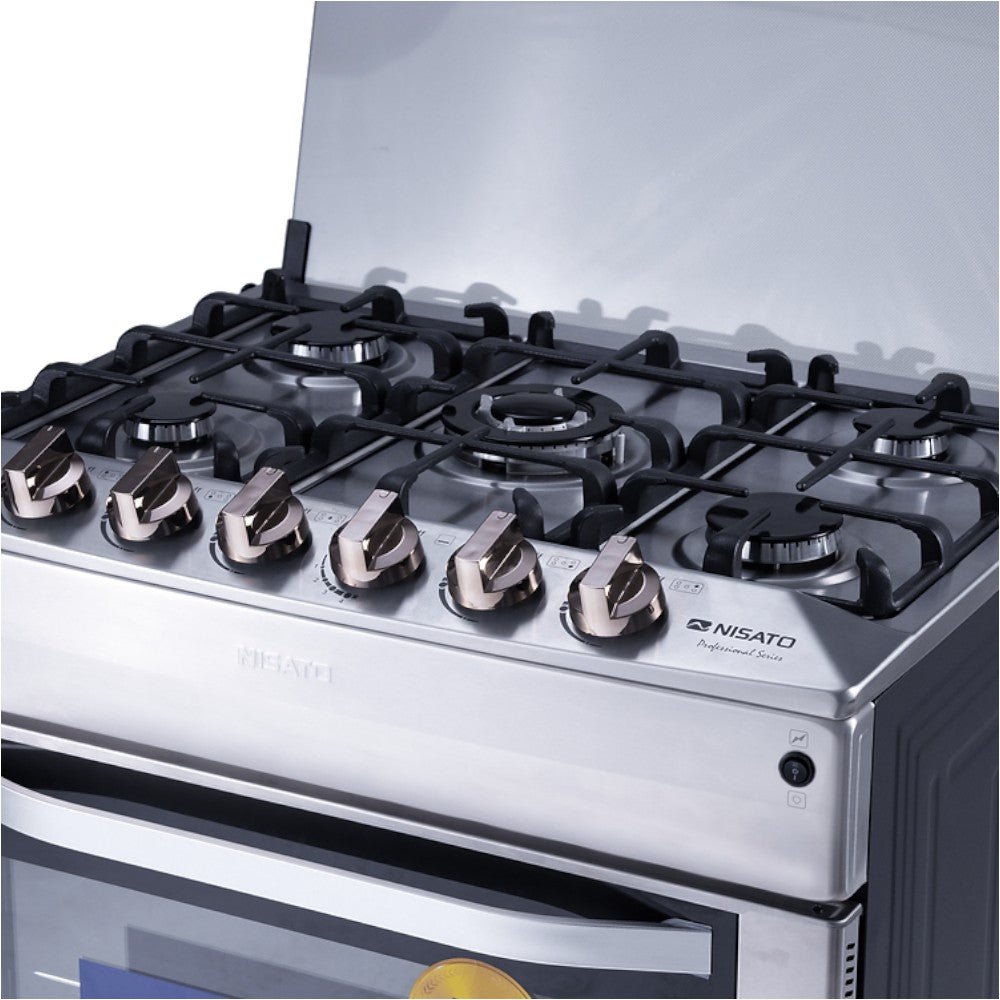 Estufa Nisato 30" / 5 Quemadores / Acero Inoxidable / Tapa de Vidrio - Nisato - Titan.com.pa - 115100522700