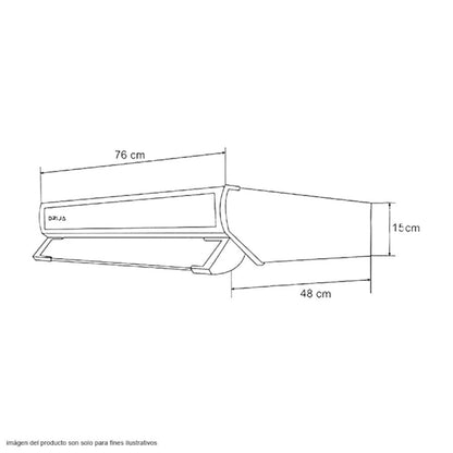 Extractor de Grasa Drija Compatto 76 / 30" / 3 Velocidades / Negro - Drija - Titan.com.pa - 710497348126