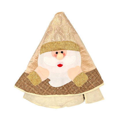 Falda Navideña Para Árbol 101 Cm Santa Dorado/Blanco - Miro Christmas - Titan.com.pa - 2100000014408
