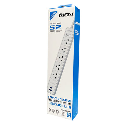 Regleta Forza 5 Salidas 110/120V USB | Titán Panamá