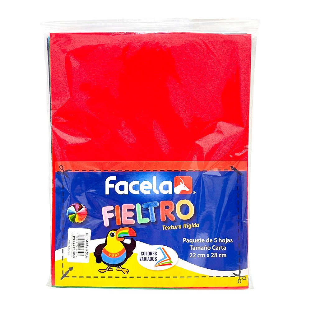 Fieltro Rígido Surtido – Paquete de 5 / Facela - Facela - Titan.com.pa - 768497996106
