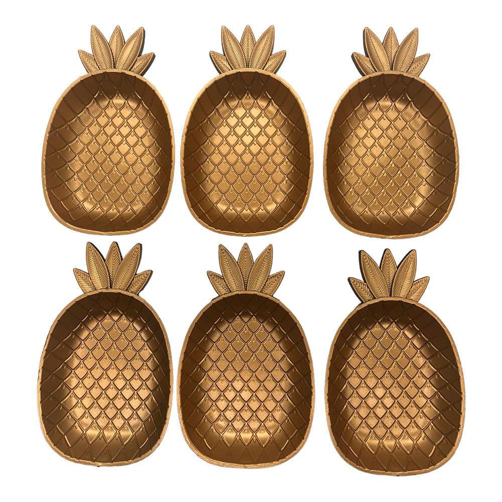 Figura Decorativa Favorim Group de Piña 6 Piezas