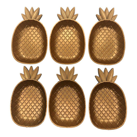 Figura Decorativa Favorim Group de Piña 6 Piezas