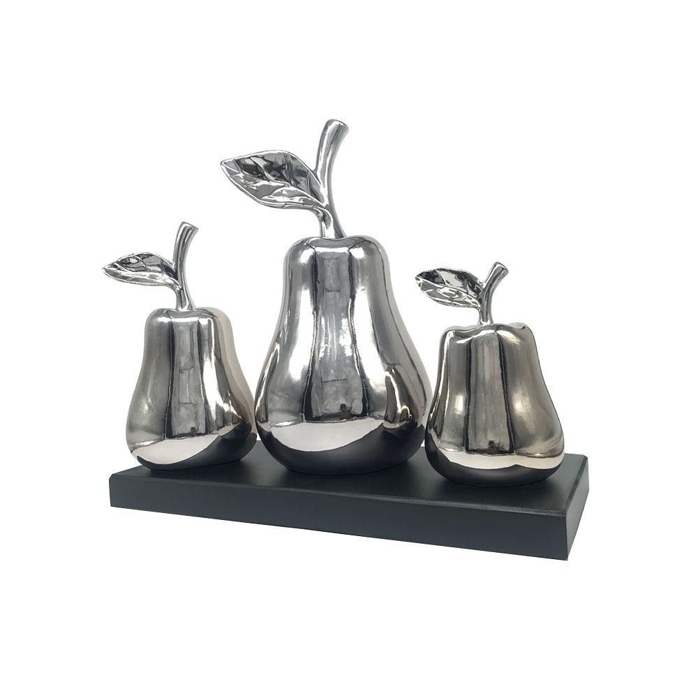 Figuras Decorativas Montefiori Pera de Cerámica 3 Piezas