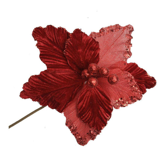 Flor Navideña Montefiori Christmas 18 cm