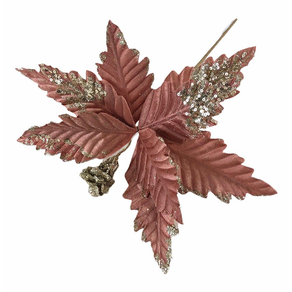 Flor Navideña Montefiori Christmas Poinsettia 28 cm