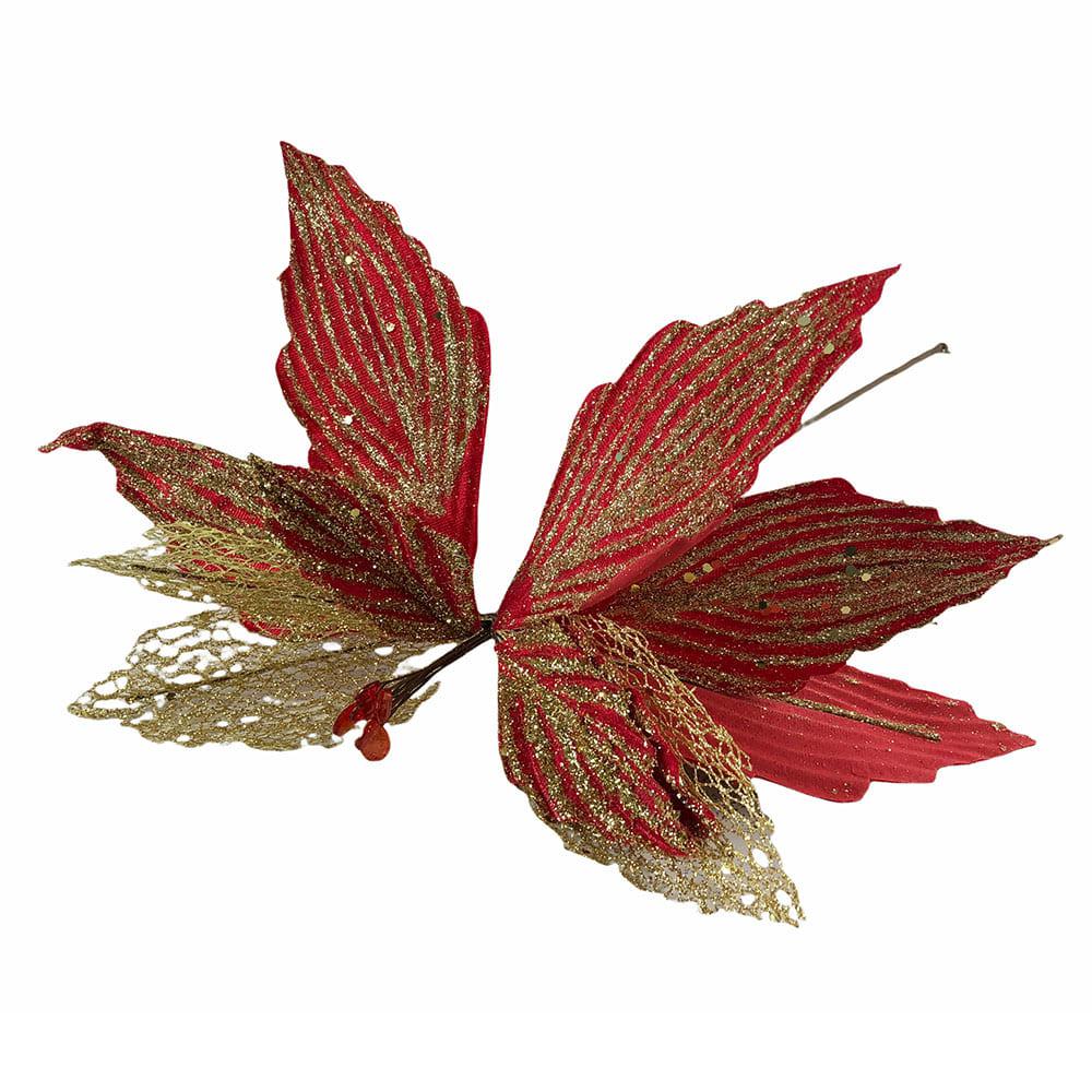 Flor Navideña Montefiori Christmas Poinsettia 31 cm x 35 cm