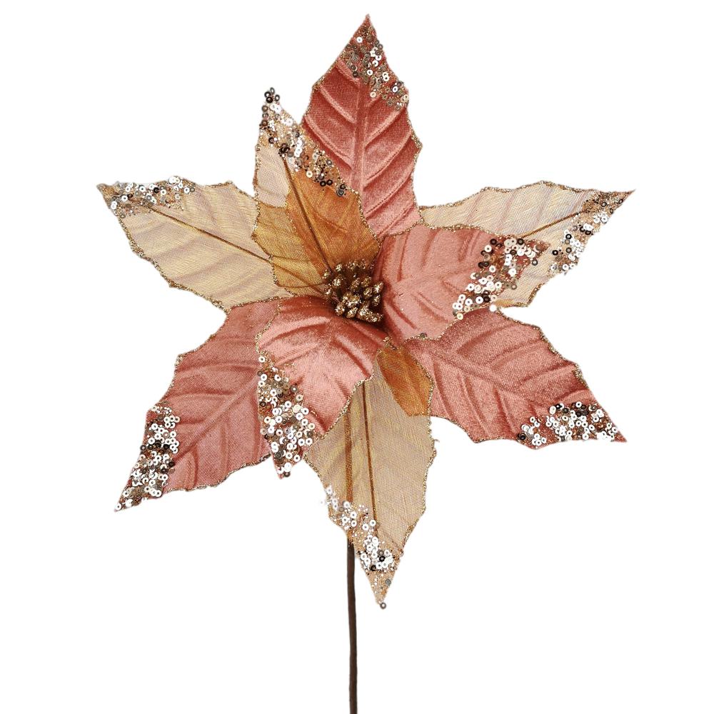 Flor Navideña Montefiori christmas Ponsettia 30Cm Rose