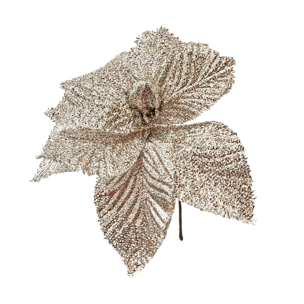 Flor Navideña Poinsettia 30 Cm Rose - Montefiori Christmas - Titan.com.pa - 7453121012552