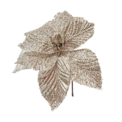 Flor Navideña Poinsettia 30 Cm Rose - Montefiori Christmas - Titan.com.pa - 7453121012552