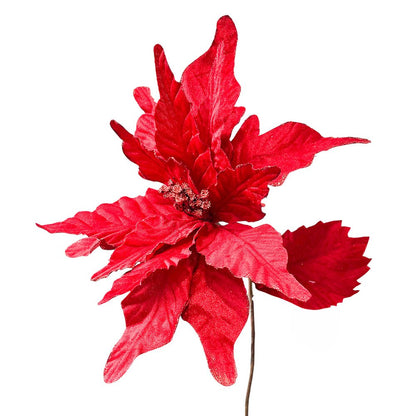 Flor Navideña Poinsettia / 40 x 35 cm / Roja – Montefiori Christmas - Montefiori Christmas - Titan.com.pa - 7453108259079
