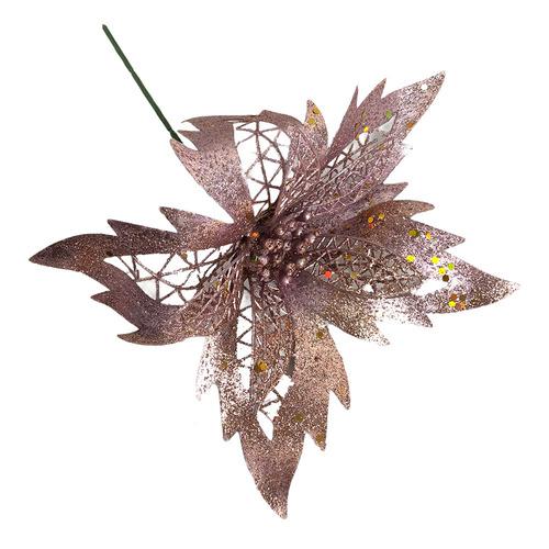 Flor Navideña Poinsettia Montefiori Christmas 20 cm x 25 cm
