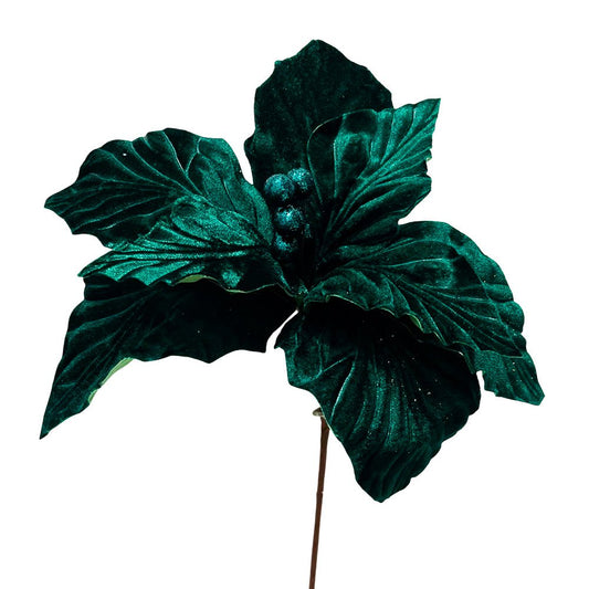 Flor Poinsettia 35 CM Verde - Montefiori Christmas
