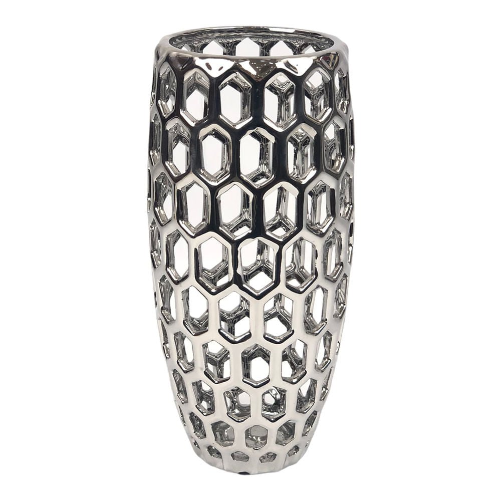 Florero Concepts Decorativo 12.5cm x 28.5cm - Gris Claro