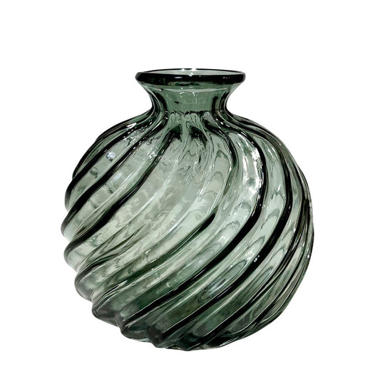 Florero decorativo de vidrio Home Elegance de 24.5 cm.