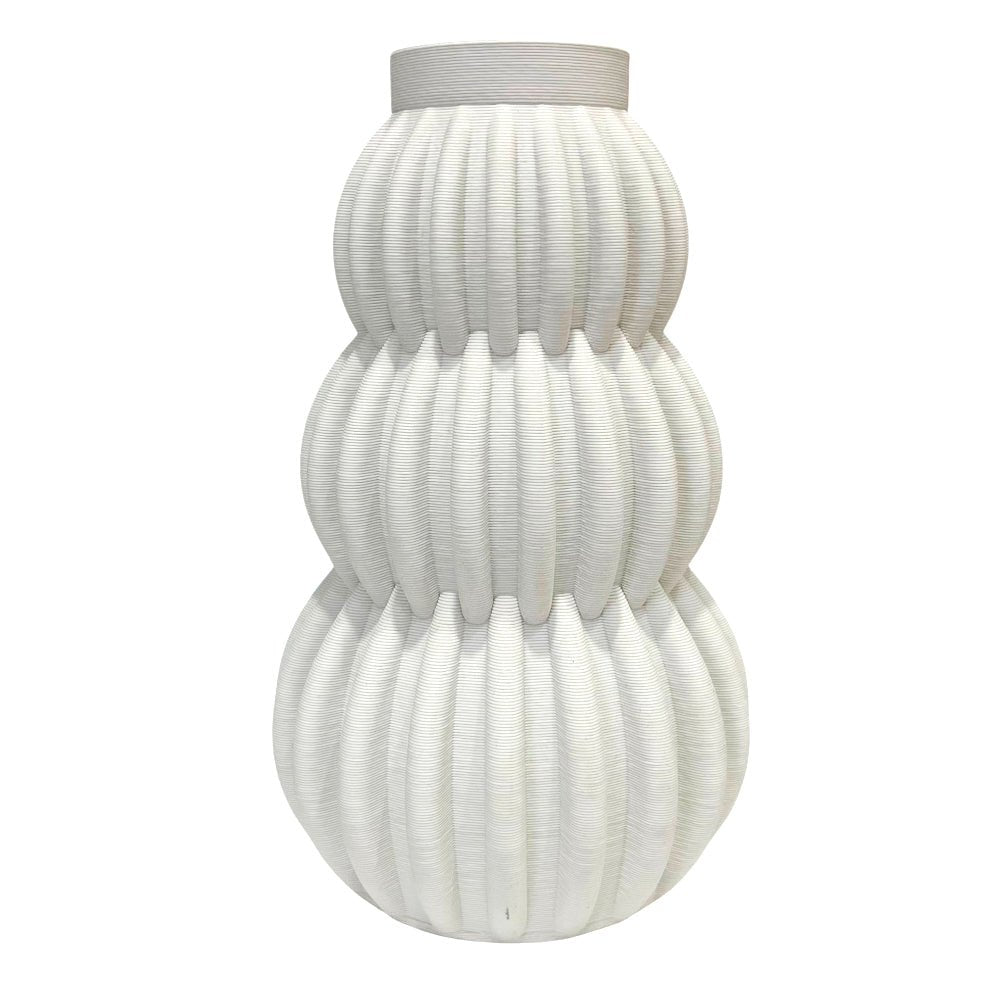 Florero decorativo de cerámica blanca Home Elegance de 26 cm.