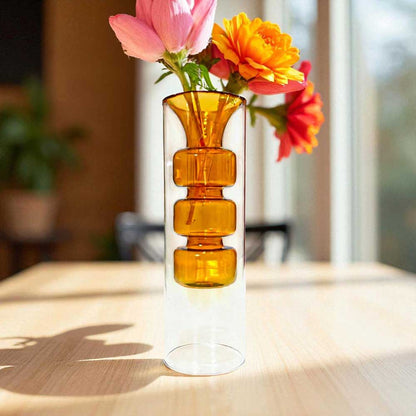 Florero Decorativo Home Elegance de Vidrio / 8" / Naranja - Clear - Home Elegance - Titan.com.pa - 2100000508693