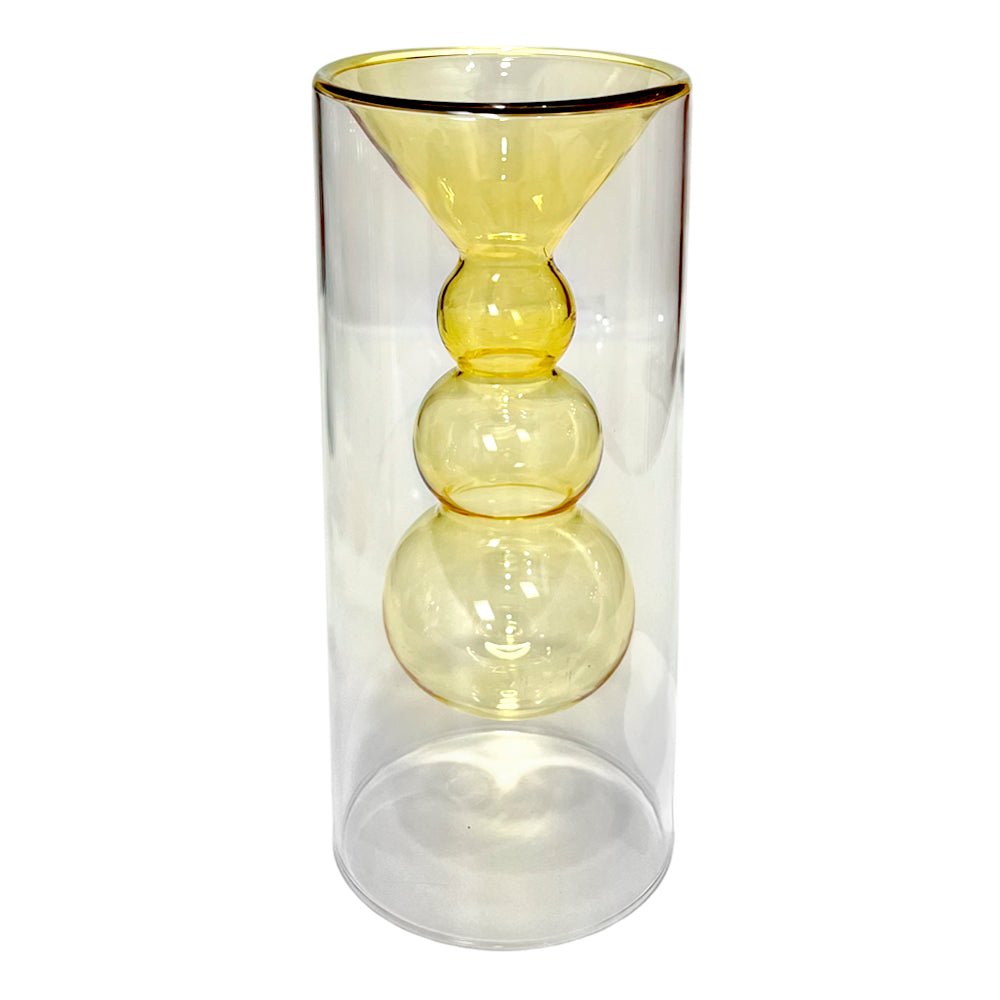 Florero Decorativo Home Elegance de Vidrio Marrón / 8.5" x 3.5" - Home Elegance - Titan.com.pa - 2100000876303