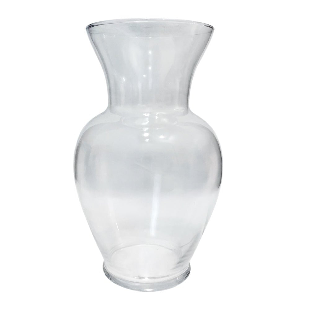 Florero decorativo de vidrio clear Home Elegance de 28 cm.