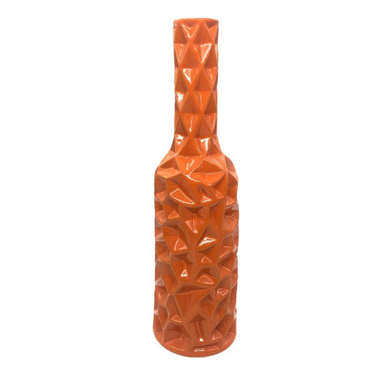 Florero Libbey Decorativo Cerámica Orange Med